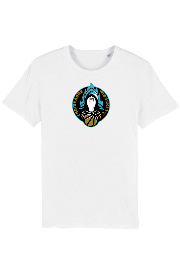 T-shirt blanc Champagne Basket