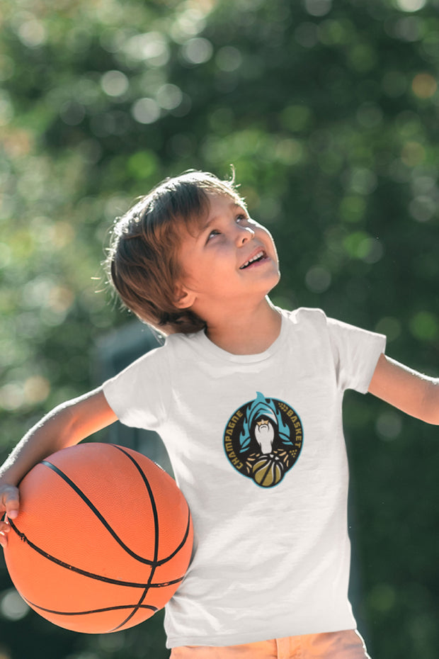 T-shirt blanc Champagne Basket Junior